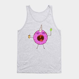 Funny cute Kawaii Donut Unicorn Tank Top